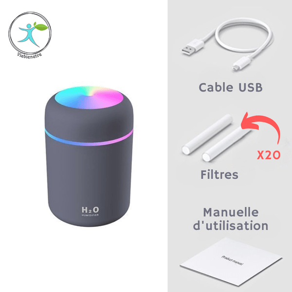 20 recharges Offerts | HarmoniColor™ | Humidificateur arc en ciel | Bien - être - viebienetre